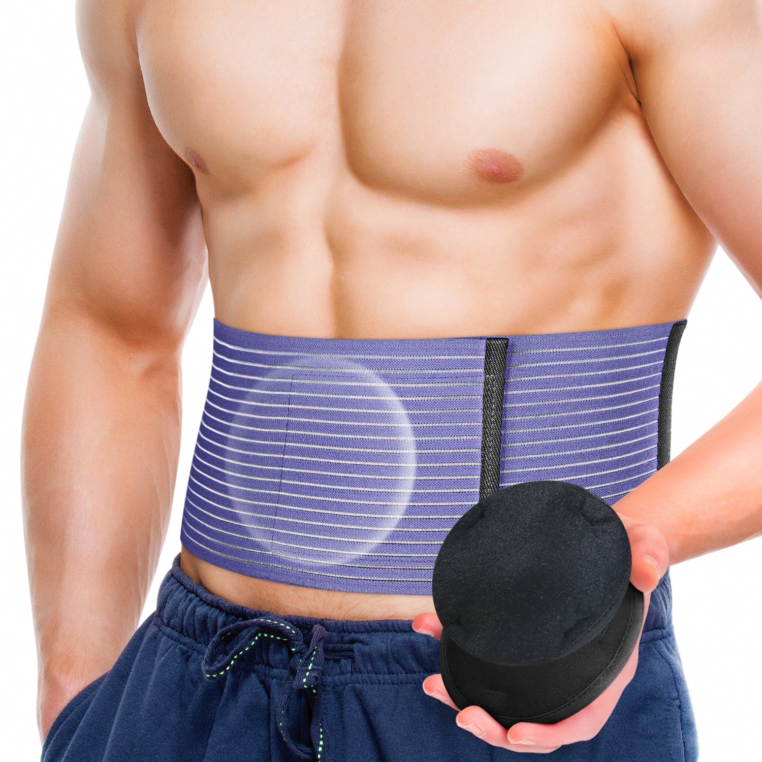 Abdominal Binder for Umbilical Hernias Post Surgery for Men and