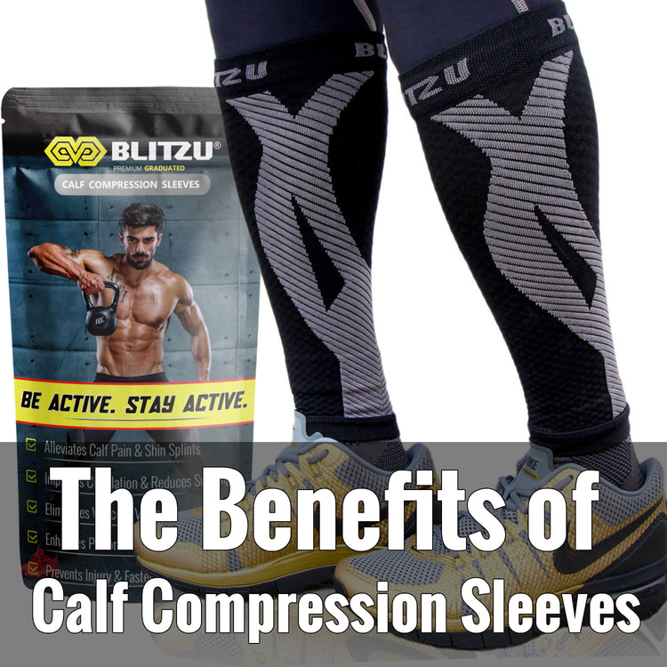  BLITZU 3 Pairs Calf Compression Sleeves for Women and Men Size  L-XL, One Black, One White, One Grey : Health & Household