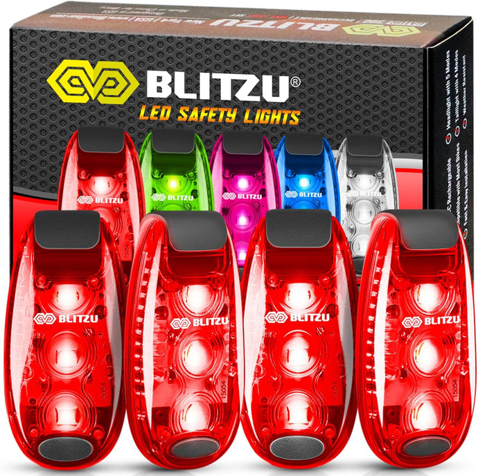 4 Pack Led Safety Lights/Taillights for Night Walking Safety and Visibility