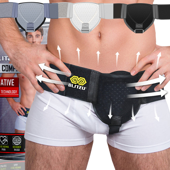 Inguinal Hernia Belt | Groin Support Truss for Bilateral Scrotal & Femoral Hernias for Men or Women